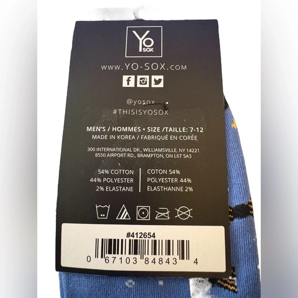 Yo Sox Men’s Bow tie Socks New with Tags - Picture 2 of 2